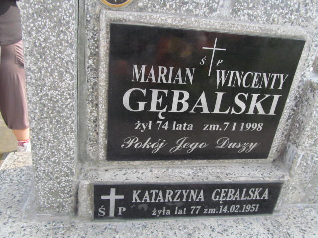 Marian Wincenty Gębalski Koprzywnica - Grobonet - Wyszukiwarka osób pochowanych